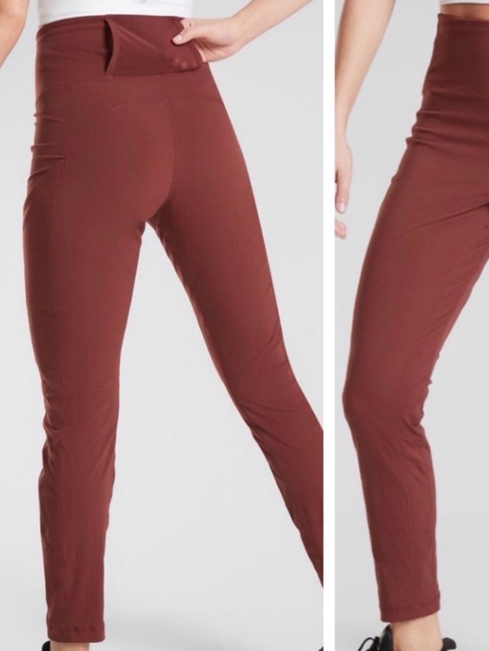 Athleta Trekkie Hybrid Crop Tight Size 4 Hiking Travel Outdoor Water Resistant